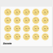 Sticker Rond Honey Bee Mariage Baby shower nuptiale Favoriser S (Feuille)