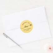 Sticker Rond Honey Bee Mariage Baby shower nuptiale Favoriser S (Enveloppe)