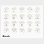 Sticker Rond Honey Bee Thème Anniversaire (Feuille)