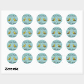 Sticker Rond Honey Bees with Heart (Feuille)