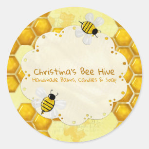 Sticker Rond Honey Comb 3D Whimsey ENTREPRISE