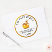 Sticker Rond Honey Honeypeb Apiary Pot de miel (Enveloppe)