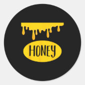 Sticker Rond Honey Jar Funny Lazy Matching Costume Honeyt (Devant)