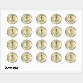 Sticker Rond Honey Jar Honeybee Honeycomb Bee Apier bleu (Feuille)