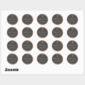 Sticker Rond Honey jar script moderne queen bee carré autocolla (Feuille)