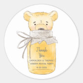 Sticker Rond Honey Jar Teddy Bear Merci (Devant)