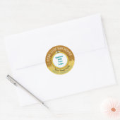 Sticker Rond Honeybee Honey Jar Apiary logo | Honeypeb Bee V2 (Enveloppe)