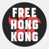 Sticker Rond Hong Kong libre (Devant)
