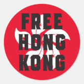 Sticker Rond Hong Kong libre (Devant)