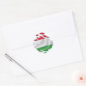 Sticker Rond Hongrie Drapeau déchiré (Enveloppe)
