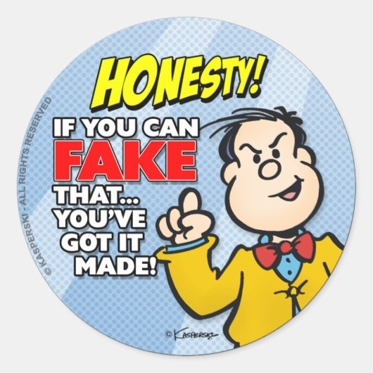 Sticker Rond honnêteté (Devant)