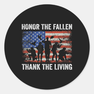 Sticker Rond Honneur Les Fallen Merci Les Soldats Vivants Mémoi