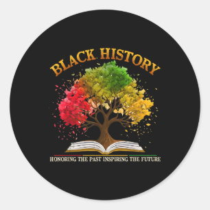 Sticker Rond Honorer le passé Inspirant Futur Mois de l'histoir