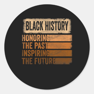 Sticker Rond Honorer le passé Inspirant Futur Mois de l'histoir
