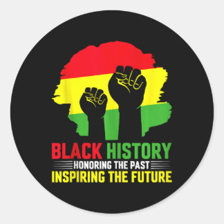 Sticker Rond Honorer le passé Inspirant Hommes Futurs Femmes No