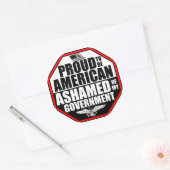 Sticker Rond Honte De Mon Gouvernement ! (Enveloppe)
