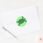 Sticker Rond Honu hawaïen (tortue de mer) (Enveloppe)