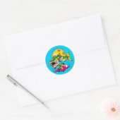 Sticker Rond Hooked on Fun : The Bass Are Calling! (Enveloppe)