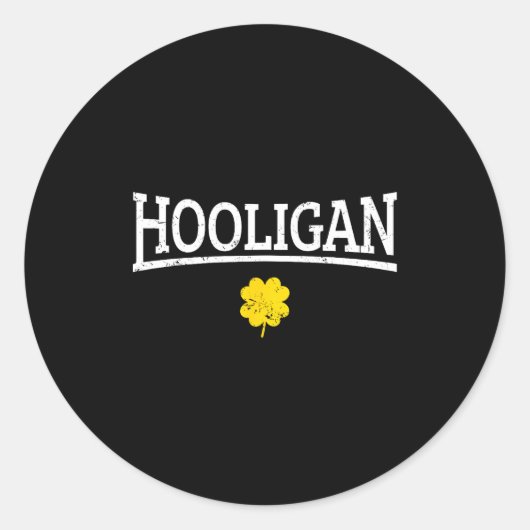 Sticker Rond Hooligan Irish St. Patricks Day  (Devant)