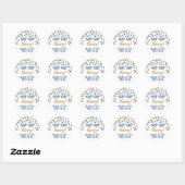 Sticker Rond Hooray Sip Confetti Gold bleu (Feuille)