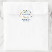 Sticker Rond Hooray Sip Confetti Gold bleu (Sac)
