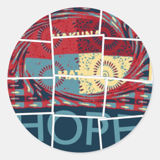 Sticker Rond Hope Be The Miracle Beautively Inspirational (Devant)