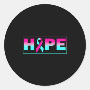 Sticker Rond Hope Brca Sensibilisation Cancer du sein Pink Ribb