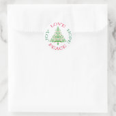 Sticker Rond Hope Holiday Tree (Sac)