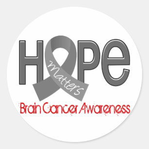 Sticker Rond Hope Matters 2 Cancer du cerveau