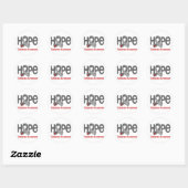 Sticker Rond Hope Matters 2 Diabète (Feuille)