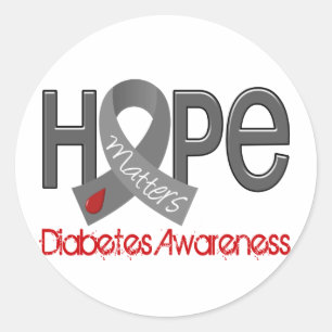 Sticker Rond Hope Matters 2 Diabète