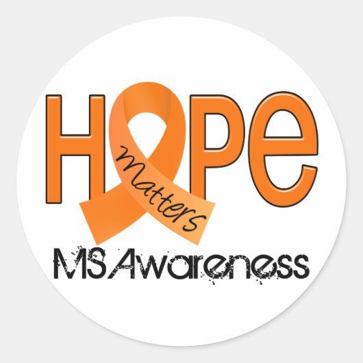 Sticker Rond Hope Matters 2 MS Sclérose en plaques (Devant)
