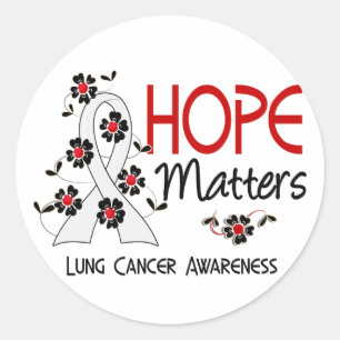 Sticker Rond Hope Matters 3 Cancer du poumon