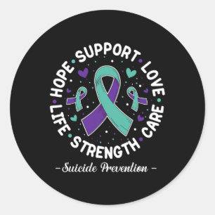 Sticker Rond Hope Support Love Life Suicide Prevention Awards