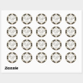 Sticker Rond Hope You Get Lucky Wedding Rustic Poker (Feuille)