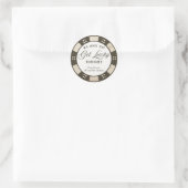 Sticker Rond Hope You Get Lucky Wedding Rustic Poker (Sac)