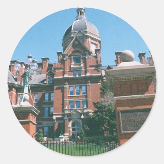 Sticker Rond hôpital Johns Hopkins (Devant)