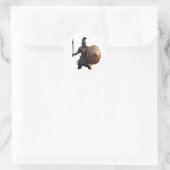 Sticker Rond Hoplite grec (Sac)