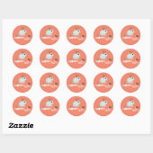 Sticker Rond Hoppy Ester Funny Design (Feuille)