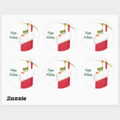Sticker Rond Hoppy Holidays (Feuille)