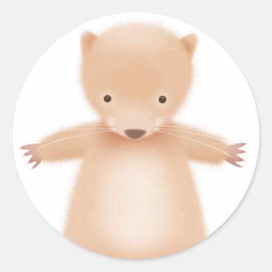 Sticker Rond Horace the Hamster - blanc (Devant)