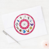 Sticker Rond Horiscope indien (Enveloppe)