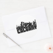 Sticker Rond Horizon de Calgary (Enveloppe)