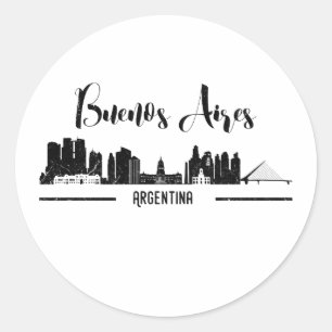 Sticker Rond Horizon de graphique de Buenos Aires