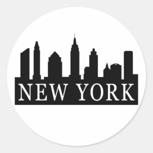 Sticker Rond Horizon de New York