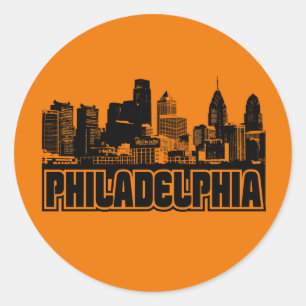 Sticker Rond Horizon de Philadelphie