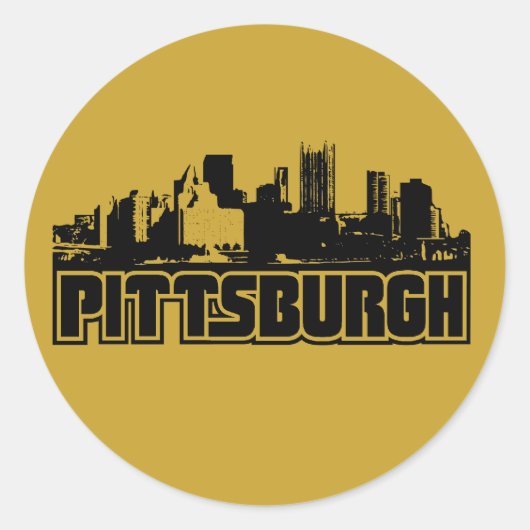 Sticker Rond Horizon de Pittsburgh (Devant)