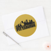 Sticker Rond Horizon de Pittsburgh (Enveloppe)