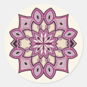 Sticker Rond Horizon Rose (Devant)