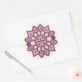 Sticker Rond Horizon Rose (Enveloppe)
